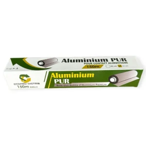 ROULEAU FILM ALUMINIUM 150M 11µ BOITE DISTRIBUTRICE 44CM
