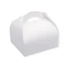 Boîte pâtissière blanche à poignée 170x155