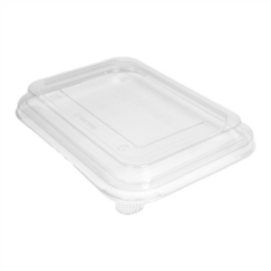 Couvercle PET pour barquette kraft 900ML par 300pcs
